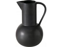 Boltze Sort Dekorativ Vase Zuky, Matt Steintøy, Høyde 25 Cm