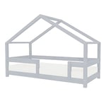 Benlemi Lit cabane Enfant Lucky 120 x 180 Gris Clair