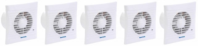 5 x Vent Axia Silhouette 100H 4" Extractor Fans with Humidistat (Model 454057)