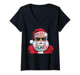 Womens Merry Rizz Mas Sigmas- Gen Alpha Middle School Christmas V-Neck T-Shirt