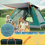 3-4 Man Full Automatic Camping Tent Instant Pop Up Outdoor Family Hiking Shelter