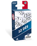 Lot de 12 dés 18mm - Jeu de dés - Jeu de Voyage - Yam's, 421, 5000, White