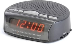 Lloytron AM/FM Radio Alarm Clock LED Display Bedside with Sleep Timer and Snooze