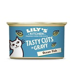 Lily's Kitchen Natural Adult Wet Cat Food in Gravy - Ocean Fish Tasty Cuts - Complete Grain-Free Recipes (24 Tins x 85g)