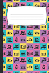 Black Cats Pop Art Journal: Lined Journal with Cute Funny Cat Faces | Includes E