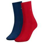 Tommy Hilfiger Strumpor 2P Women Classic Casual Socks Blå/Röd Strl 39/42 Dam