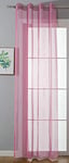 Rideau à œillets « Uni » - Transparent - H x l : 245 x 140 cm - Rose Stores - Rideau à œillets - Fermeture par Ruban - pour Salon - 20332-cn