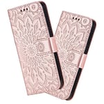 IMEIKONST Coque Étui Samsung S21 Ultra avec Porte Carte, Coque S21 Ultra 5G Rabat Mandala, Housse Portefeuille en Faux Cuir avec Magnetique et Dragonne pour Samsung Galaxy S21 Ultra. Rose Gold KT