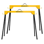 TOUGH MASTER Saw Horse Twin Pack, Heavy Duty Workbench with Carry Handle and Non-Slip Footpads, Compact, Portable, Folding Sawing Horse Pair Max Load 500 kg for Each Sawhorse