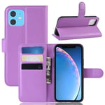 Iphone 11      Pu Wallet Case    [Purple]