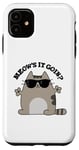 Coque pour iPhone 11 Jeu de mots amusant pour chats Meow's It Going