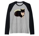 Funny Spinning Cat Maxwell The Tuxedo Cat Meme Raglan Baseball Tee