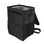 Car Garbage Bin Compact Waterproof Adjustable Straps Car Folding Trash Case