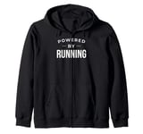 Funny Running Runner Powered by Running Zip Hoodie