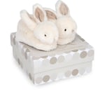 Chaussons lapin bonbon taupe 0-6 mois