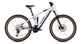 Vtt electrique tout suspendu cube stereo hybrid 120 pro 625 shimano deore 12v 625 wh 27 5   blanc flash 2023