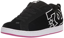 DC Shoes DC Court Graffik Chaussures de Skate décontractées pour Femme, Blanc, Noir, Rose, 37.5 EU