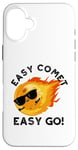 Coque pour iPhone 16 Plus Easy Comet Easy Go Jeu de mots drôle d'astronomie