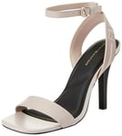 Tommy Hilfiger Femme Sporty Leather High Heel Sandal FW0FW07795 Talon, Gris (Smooth Taupe), 40 EU