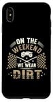 Coque pour iPhone XS Max Dirt Track Racing le week-end, nous portons un pilote de voiture Dirt Race