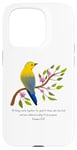 Coque pour iPhone 15 Pro Romans 8:28 All Things Verse de la Bible avec motif fleur et oiseau