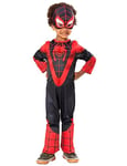 RUBIES - Marvel Officiel - SPIDER-MAN - Déguisement Classique Spinn Miles Morales pour Enfants - Taille 3 à 4 ans - Spidey et Ses Amis - Costume avec Combinaison et Masque - Pour Halloween, Carnaval