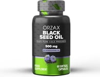 ORZAX Black Seed Oil 500 mg Cold Pressed Capsules for Hair, Skin, and Joints - 3