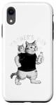 Coque pour iPhone XR Fête des Pères Père Chat avec chaton sur le dos