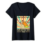 Womens One of us two plays better than you Frisbee Disc Golf V-Neck T-Shirt