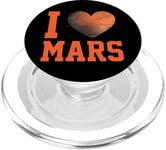 Planet Martian I Love Mars Heart PopSockets PopGrip for MagSafe