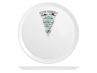 Home 844744 Ronda Lot de 6 assiettes à pizza en verre Opale, 33,5 cm