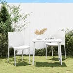 Prolenta Premium - Chaises De Jardin Lot De 2 Blanc 50x46x80 Cm Polypropylène