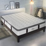 Ensemble Matelas Altesse Mousse Accueil Mémoire de Forme Ferme et sommier en kit 140x190cm