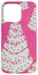 iPhone 15 Pro Max Preppy Pink Christmas Tree Pattern Case