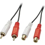 Rallonge Lindy 35674 Cinch-RCA audio [2x Cinch-RCA mâle - 2x Cinch-RCA femelle] 10.00 m noir