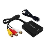 Support PAL NTSC AV to HDMI Cable 3 RCA CVBS Composite RCA to HDMI Converter