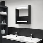 Maison Chic - Armoire de bain à miroir led, Armoire de toilette,Armoire murale de salle de bain noir brillant 50x14x60 cm jax65829 MaisonChic