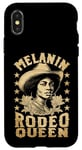 Coque pour iPhone X/XS Melanin Rodeo Queen Afro Cowgirl Histoire des Noirs Femme