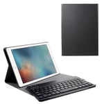 iPad 9.7 (2017/2018) Avtagbar tangentbord/keyboard med Nordic/Svenska layout med läderfodral - svart