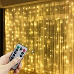 (6x1MWarm White) 3M 4M 6M USB Verho Garland Festoon LED-valo Joulunauha Valot Joulukoristeet 2024 Juhla Häät Koriste