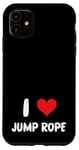 Coque pour iPhone 11 I Love Jump Rope - Cœur - Jumping Jumping