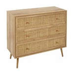 Paris Prix - Commode en Bois 3 Tiroirs Bali 90cm Naturel