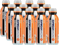 WOW HYDRATE Protein Water Tropical Pack of 12x500ml