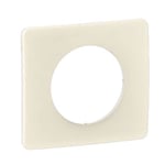 Plaque de finition 1 poste Legrand Céliane CP1121 coloris blanc amande l.90 x P.9 x H.82 mm