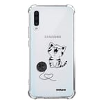 Evetane Coque Compatible avec Samsung Galaxy A50 Silicone Coins antichocs Solide Protection complète Resistant Transparente Chat et Laine Motif Ecriture Tendance