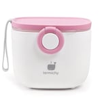 Termichy Distributeur de lait en poudre pour bébé 250 g Récipient portable hermétique en poudre de lait pour les voyages Avec grattoir et cuillère (rose profond, 1 pièce)