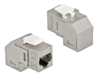 DeLOCK Keystone Module RJ45 jack to RJ45 jack Cat.6A 90° angled