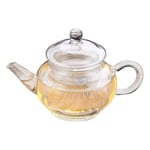 Yardwe Glass Teapot Loose Tea Pot Tea Kettle Water Jug Tea Container with Infuser for Liquor Loose Leaf Coffee Transparent