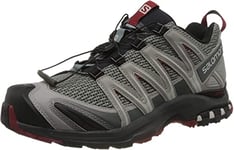 Salomon XA Pro 3D Chaussures de Trail Running pour Homme, Stabilité, Accroche, Protection longue durée, Monument, 42 2/3