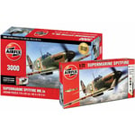 Airfix Spitfire Mk Ia 3000 Piece Puzzle with Model Kit Limited Edition Jigsaw 6+